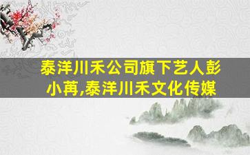 泰洋川禾公司旗下艺人彭小苒,泰洋川禾文化传媒