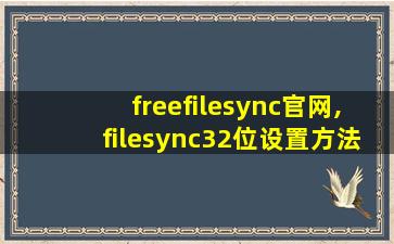 freefilesync官网,filesync32位设置方法与注意事项